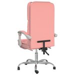 vidaXL Fauteuil de massage inclinable de bureau Rose Similicuir