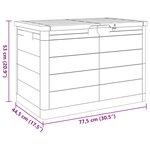 vidaXL Boîte à coussins d'extérieur gris 77 5x44 5x53 cm polypropylène
