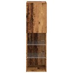 vidaXL Meubles TV avec lumières LED 2 Pièces vieux bois 30 5x30x102 cm