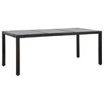 vidaXL Ensemble à manger d'extérieur 9 Pièces Résine tressée Noir