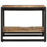 vidaXL Table basse 50x50x38 cm bois de manguier massif brut