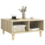 vidaXL Table basse chêne sonoma 60x60x30 cm bois d'ingénierie