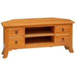 vidaXL Meuble TV Naturel 100 x 40 5 x 46 cm Bois de Mahogany Massif