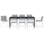 vidaXL Ensemble de salle à manger pour jardin 9 Pièces Blanc