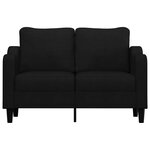 vidaXL Canapé à 2 places Noir 120 cm Tissu
