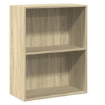 vidaXL Bibliothèque à 2 niveaux chêne sonoma bois d'ingénierie