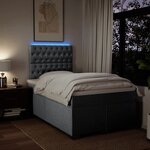 vidaXL Sommier à lattes de lit avec matelas Gris clair 120x200cm Tissu