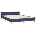 vidaXL Cadre de lit sans matelas bleu 140x190 cm tissu
