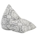 vidaXL Canapé pouf Gris clair Tissu Patchwork