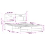 vidaXL Cadre de lit sans matelas chêne marron 137x190 cm