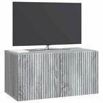 vidaXL Meuble TV mural Sonoma gris 59 5 x 31 x 30 cm Bois d'ingénierie