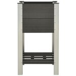 vidaXL Lit surélevé de jardin avec étagère 50x50x90 cm WPC Gris