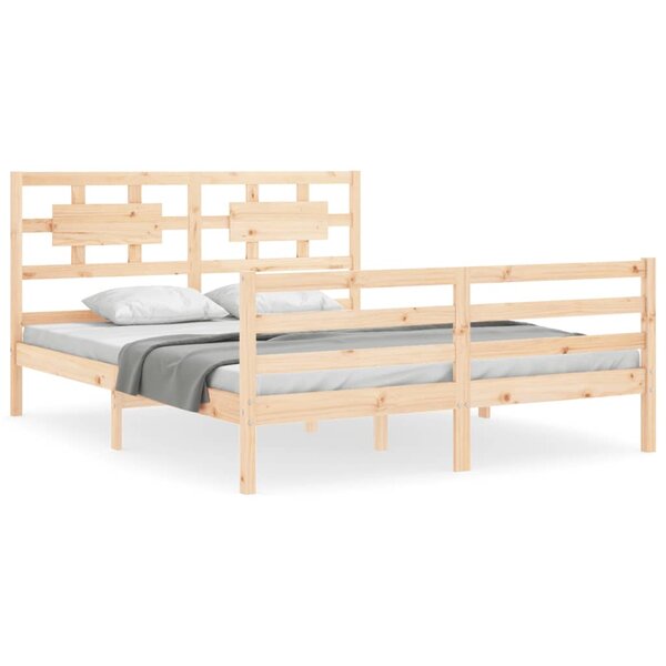 vidaXL Cadre de lit sans matelas bois massif