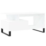 vidaXL Table basse Blanc 90x49x45 cm Bois d'ingénierie