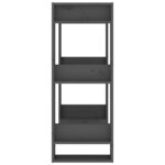 vidaXL Bibliothèque/Séparateur de pièce Gris 60x35x91 cm Pin massif