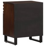 vidaXL Table de chevet marron 50x34x60 cm bois manguier solide