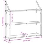vidaXL Étagère murale 3 niveaux chêne sonoma 80x21x78 5 cm