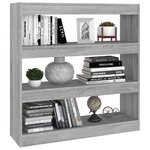 vidaXL Bibliothèque/Séparateur de pièce sonoma gris 100x30x103 cm