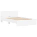 vidaXL Cadre de lit avec LED sans matelas blanc 135x190 cm