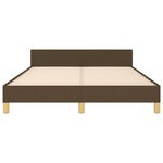 vidaXL Cadre de lit sans matelas marron foncé 140x200 cm tissu