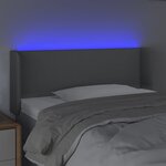 vidaXL Tête de lit à LED Gris clair 93x16x78/88 cm Tissu
