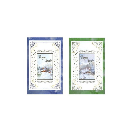 Carte de voeux avec enveloppe - lot de 5 cartes belle et heureuse année
