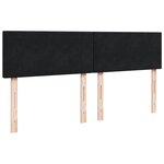 vidaXL Sommier à lattes de lit avec matelas Noir 180x200 cm Velours