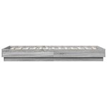 vidaXL Cadre de lit avec lumières LED sonoma gris 90x190 cm