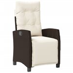 vidaXL Ensemble de bistro 3 Pièces avec coussins marron résine tressée