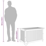 vidaXL Boîte de rangement de jardin avec roues 90x50x58 cm Bois acacia