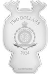 Pièce de monnaie en Argent 2 Dollars g Millésime 2023 Chibi DRAGON