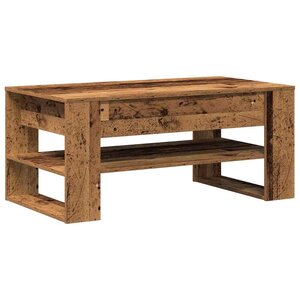 vidaXL Table basse Bois Ancien 102 x 55 x 45 cm Bois d'ingénierie