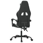 vidaXL Chaise de jeu pivotante Noir et blanc Similicuir