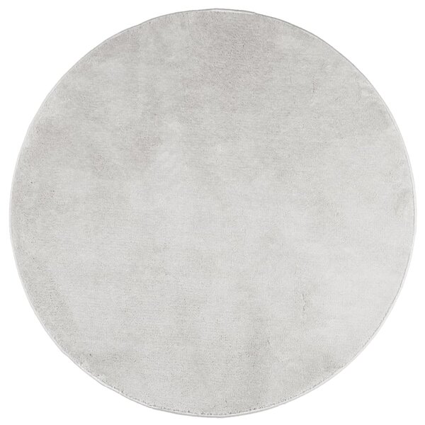 vidaXL Tapis OVIEDO à poils courts gris Ø 120 cm