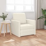 vidaXL Canapé-lit avec coussin Crème 74 x 77 x 81 cm Velours