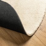 vidaXL Tapis HUARTE à poils courts doux et lavable crème Ø 120 cm