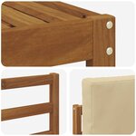 vidaXL Ensemble de canapés d'extérieur 7 Pièces Naturel et Beige