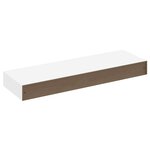 vidaXL Étagères murales avec tiroirs 2 Pièces Blanc 80 cm