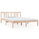 vidaXL Cadre de lit sans matelas bois massif 135x190 cm