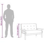 vidaXL Canapé à 2 places Noir Similicuir