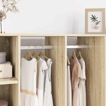 vidaXL Tige de placard 2 Pièces Argenté 764 x 15 x 29 mm