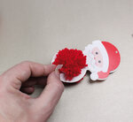 Kit créatif pompon père noël rouge
