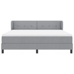 vidaXL Lit à ressorts avec matelas Gris clair 180 x 200 cm tissu