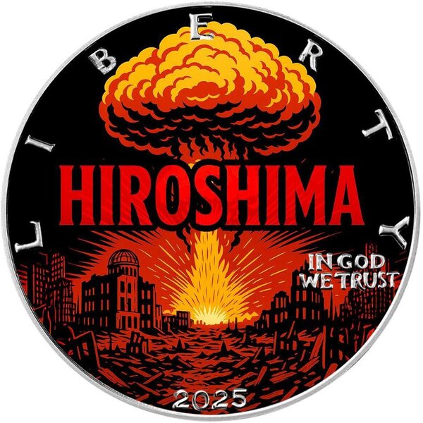 Pièce de monnaie en Argent 1 Dollar g 31.1 (1 oz) Millésime 2025 HIROSHIMA