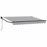 vidaXL Auvent rétractable électrique Anthracite et blanc 3 5 x 2 m