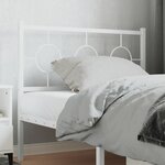 vidaXL Tête de lit métal blanc 100 cm