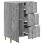 vidaXL Buffet Sonoma gris 66 x 34 5 x 90 cm Bois d'ingénierie