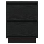 vidaXL Table de chevet avec lumières LED noire 39x34.5x50 cm