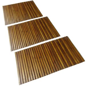 Tapis de bain en acacia 3 Pièces