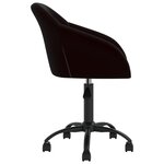 vidaXL Chaises pivotantes à manger lot de 2 noir velours